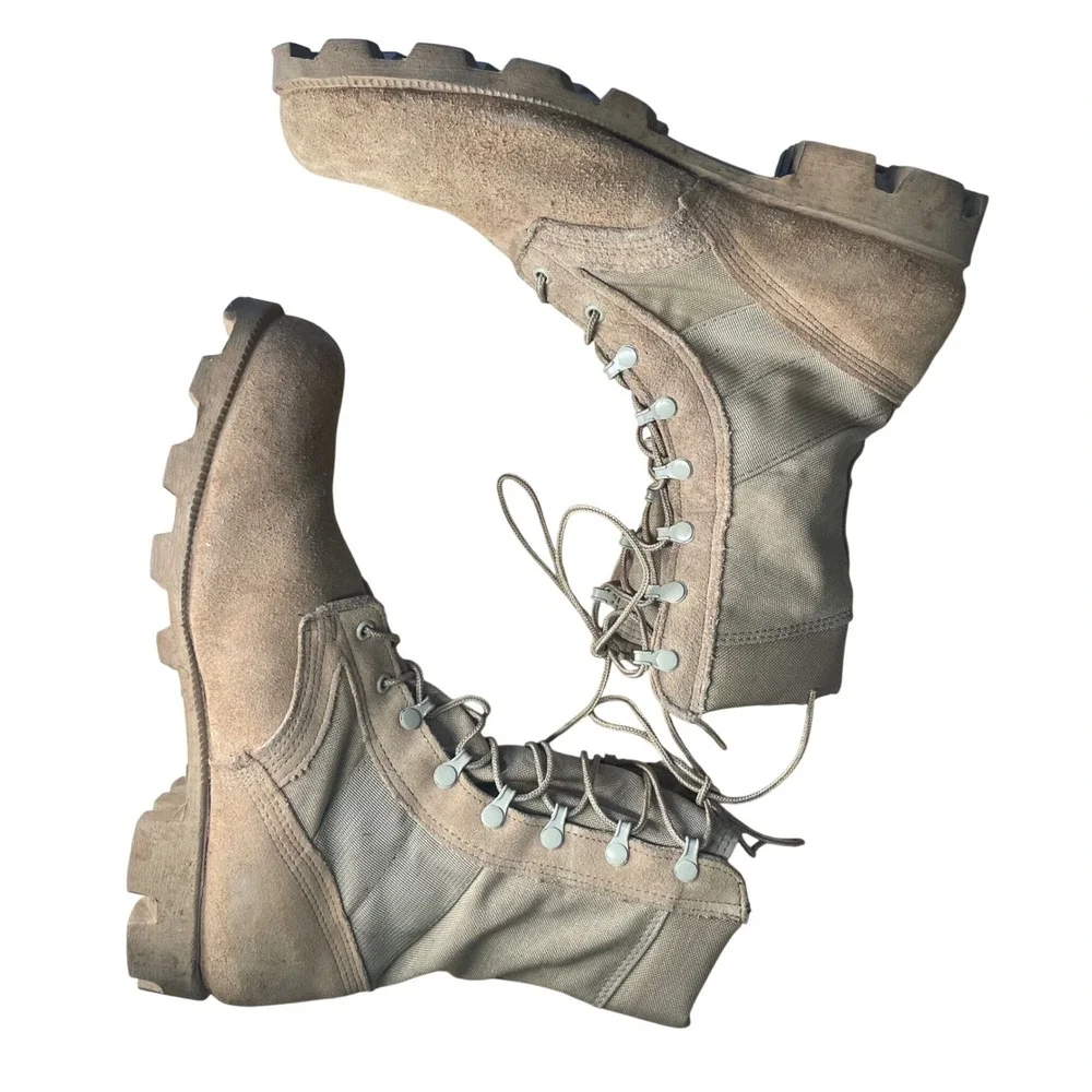 Altama desert tan combat boots Vtg 12 Wide Hot Weather Military Army *READ AS IS